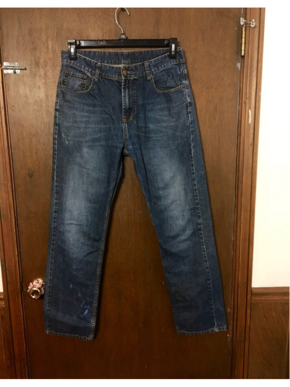 Madison Denim Bootcut Relaxed Mens Jeans 32x32 distressed